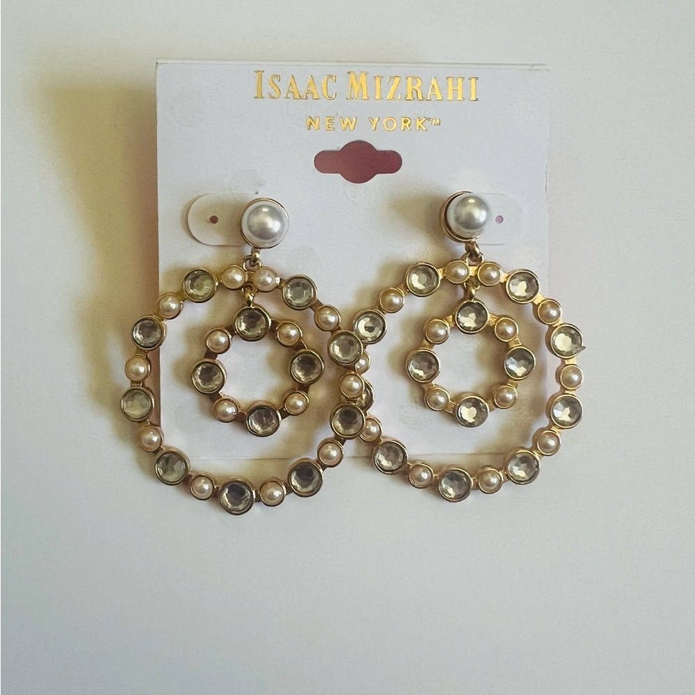 NWT Isaac Mizrahi Gold and Silver Hoop Earrings✨